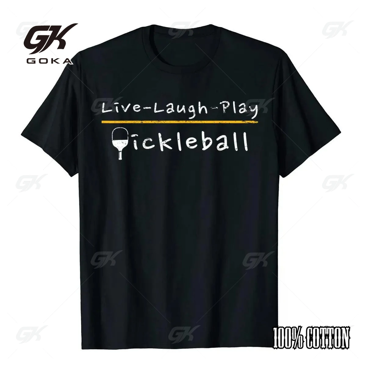 لايف اضحك اللعب Pickleball قميص Pickleball هدية المهوس بلايز قميص القطن الذكور الأعلى الجرافيك تي شيرت الجدة بالجملة