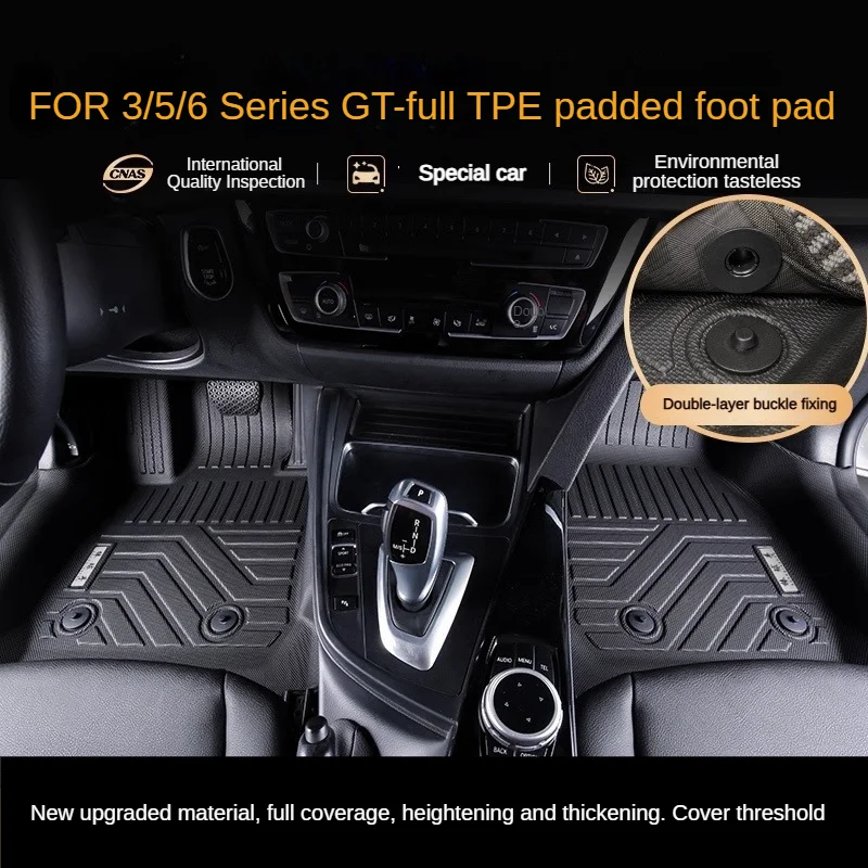 TPE Floor Mats For BMW 3/5/6 Series 2010-2024 GT 320i 328i 330i 335i F34 528i 535i F07/630i 640i LHD  Full Coverage