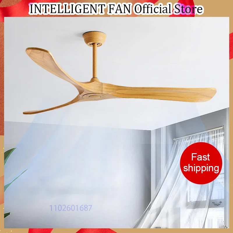 70 Inch Black American Modern Ceiling Fan Without Light Wooden Blade Indoor  Restaurant No lights Lamp Fan 110V 220V