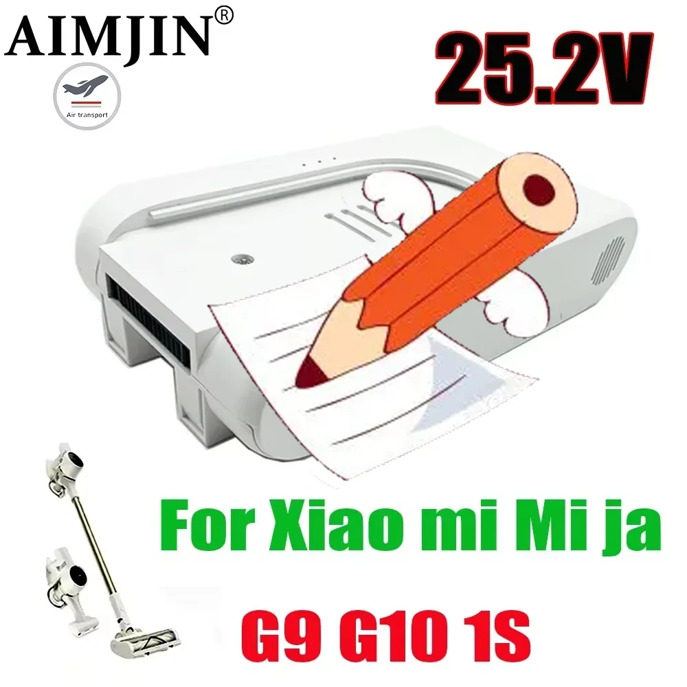 

For Xiaomi Mijia Dreame G9 G10 1S R10 Vacuum Cleaner Parts Lithium Ion Battery Pack P2046-7S1P-BC 25.2V 5000mAh Lithium battery