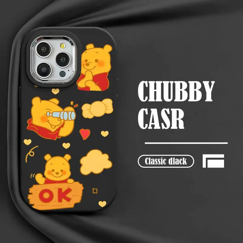 phone case for Apple iPhone 15 14 Pro funda 11Pro Max 11 12 Plus 13pro max 15plus 11pro coque Cover Love Honey Winnie The Pooh