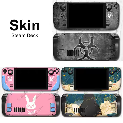 Skin For Valve Steam Deck Hot Cute Anime Full Body Sticker Protect Soft Silcone Case for Steamdeck Tempered Glass Accessories