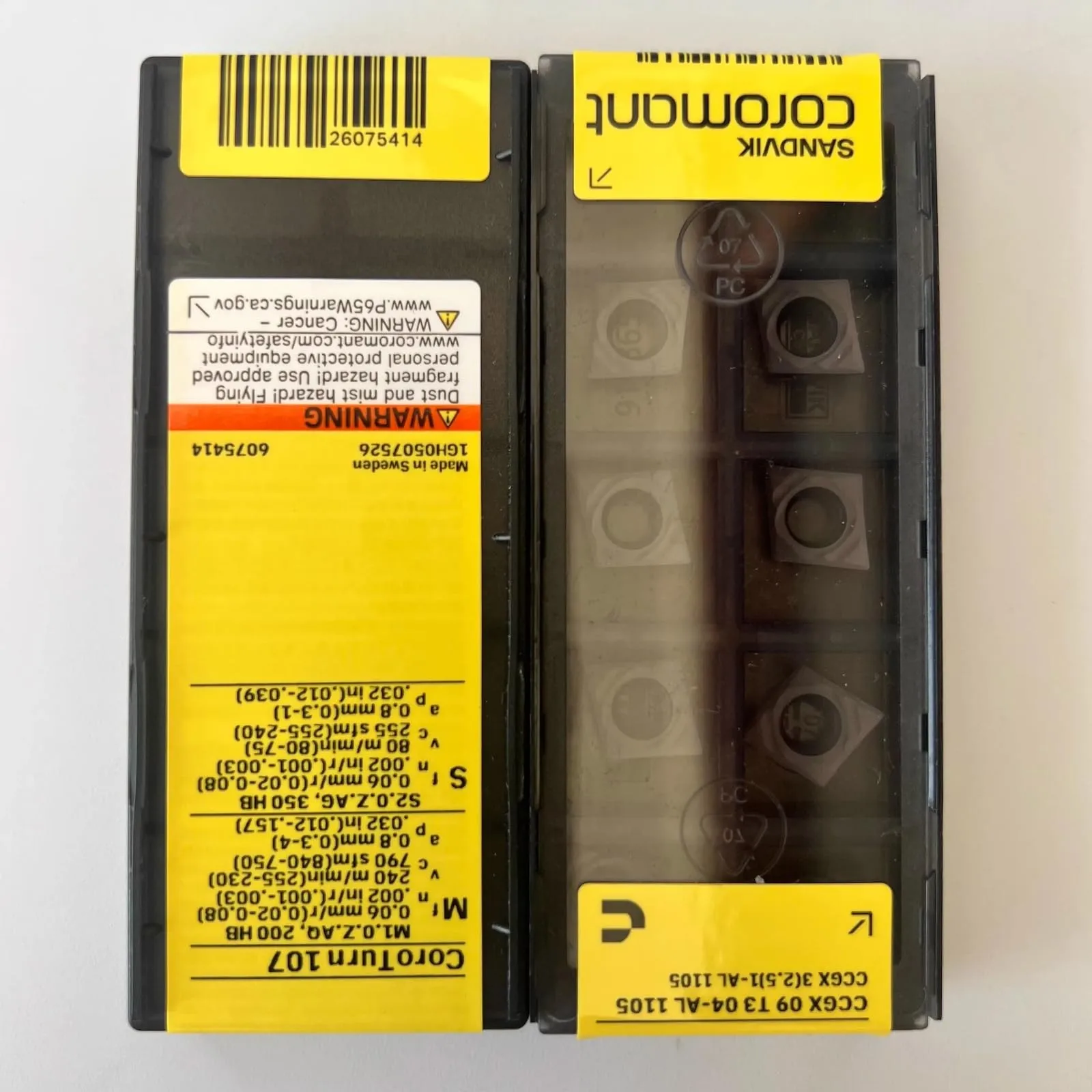 

Original SANDVIK / CCGX09T304-AL 1105 / Hard alloy CNC Blade 10 Pcs