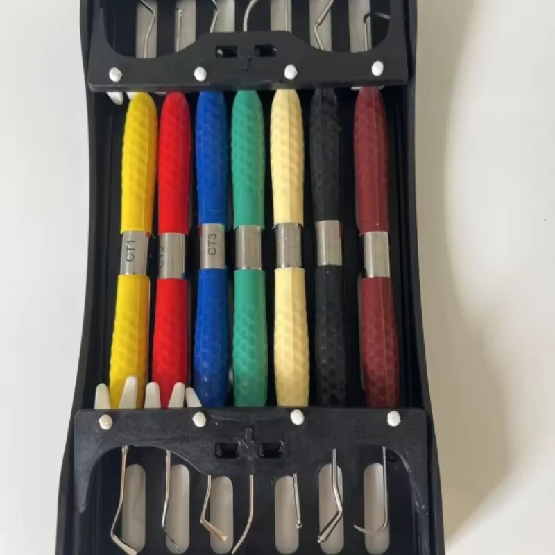 Dental Composite Resin Filler Set Aesthetic Restoration Kit Oral Shaper Resin Knife Dresser Non-Stick Titanium Coated Restorativ