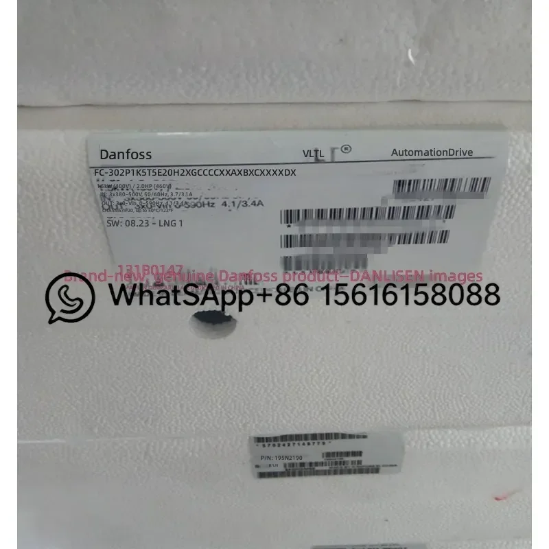Original Danfoss VFD FC-302P1K5T5E20H2XGCXXXSXXXXAXBXCXXXXDX 131B0147 Inverter Drive AC Motor Controller Frequency Converter