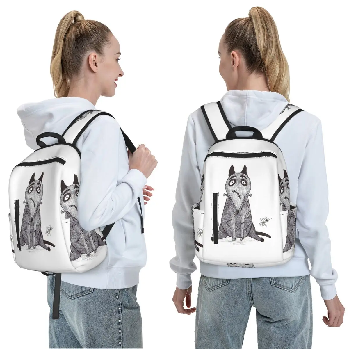 Sparky Dog Frankenweenie Backpack Daypack Large Capacity Boys Girls BookBag School Bag Shoulder Bags for Men Women