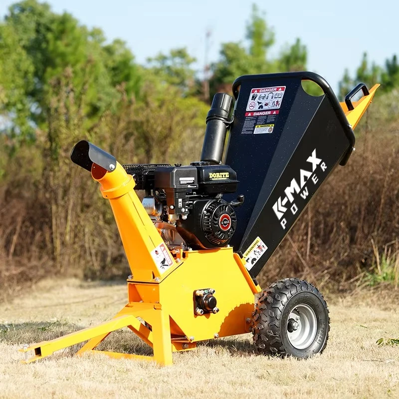 

Customized 7HP Wood Chipper Wood Crusher Four-stroke High-yield Tree Chipper TUV CE Certification