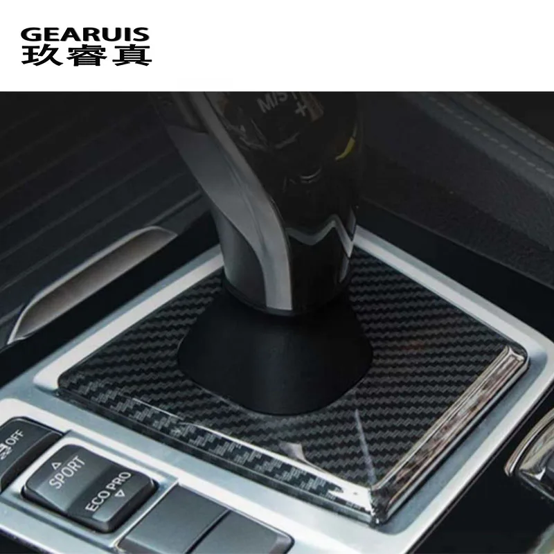 

For BMW X1 F48 U11 X2 F39 1 series F52 F40 2020-2023 Carbon fiber Car Styling Center Console Gear Shift lever dust cover Trim