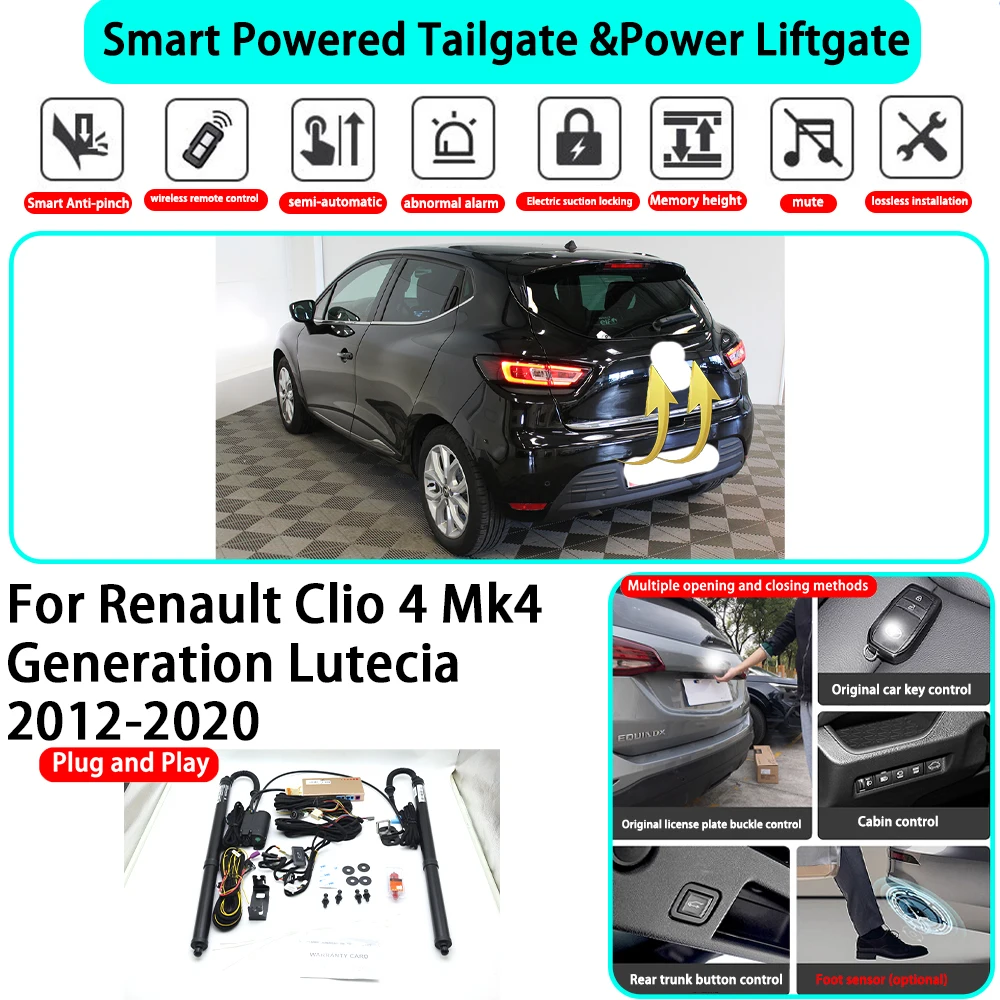 for Renault Clio 4 Mk4 Generation Lutecia 2012-2020 OEM Smart Automatic Powered Tailgate Electric Power Tailgate Lift Kit