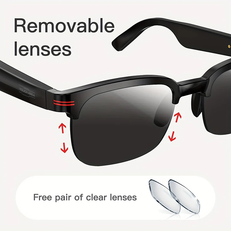 XIAOMI GS200 Smart Glasses Bluetooth Headset Audio Listening Built-in Mic Bluetooth Call Rechargeable Outdoor Driving Sunglasses