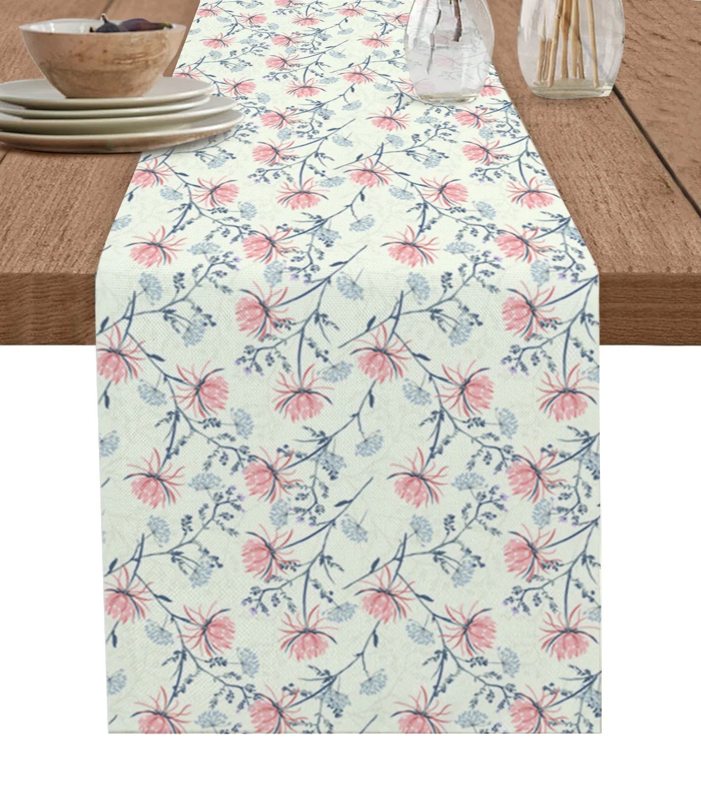 Flowers Vintage Plants Chrysanthemums Table Runner Decoration Home Decor Dinner Table Decoration Table Decor