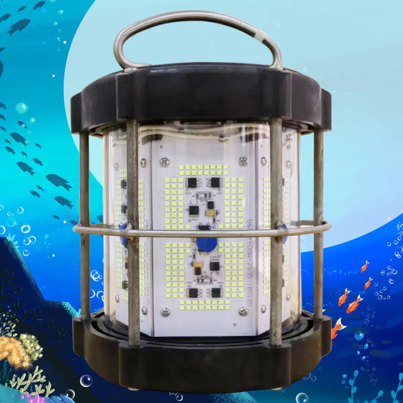316 Stainless Steel IP68 Underwater 1000W LED Fishing Lure Lamp Submarine Cool White Fishing Squid Lights That Attract Fish