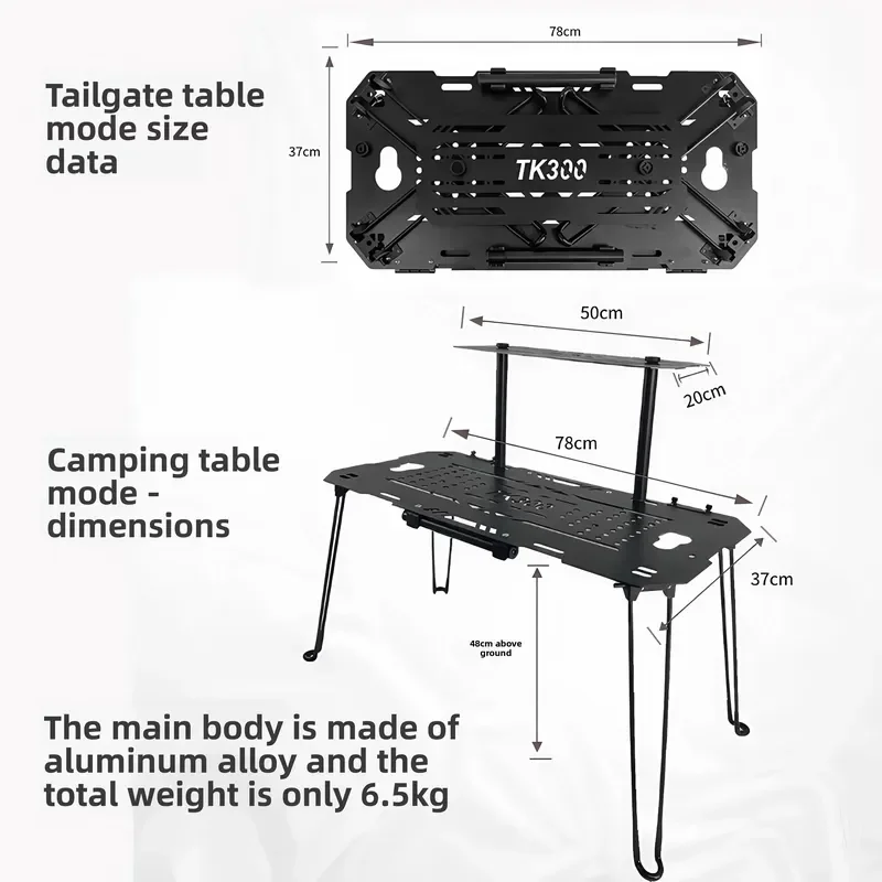 Foldable Tank 300 Rear Tailgate Table Rack Trunk Storage And Camping Table Expansion for HI4T Conversion Car Accessories