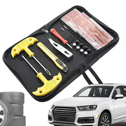 Car Tire Repair Kit Puncture Plug Tools Tyre Puncture Emergency for Tire Strips Stirring Glue Repair Tool Kit Car Accessories