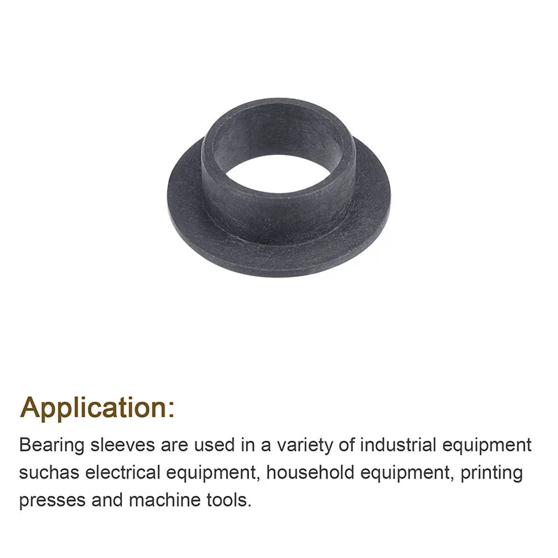 1/2/4pcs GFM-0304-05/0607-08/0810-7/0810-10/1012-04/1012-06 Flanged Sleeve Bearings POM Wrapped Oilless Bushings Black