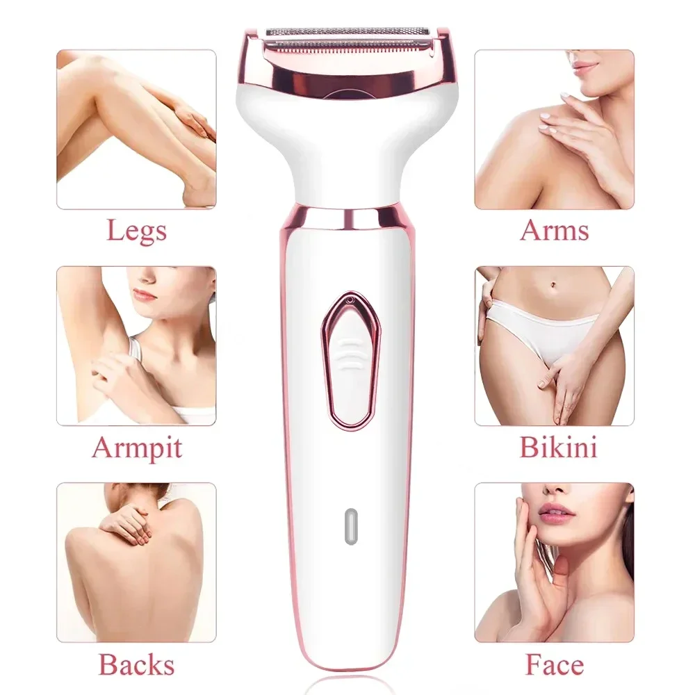 4 in 1 Elektrische Epilator Bikini Wenkbrauw Neus Vrouwen Dame Gezichtsontharing Trimmer Gezicht Lichaam Pijnloos Vrouwelijke Scheerapparaat Depilator