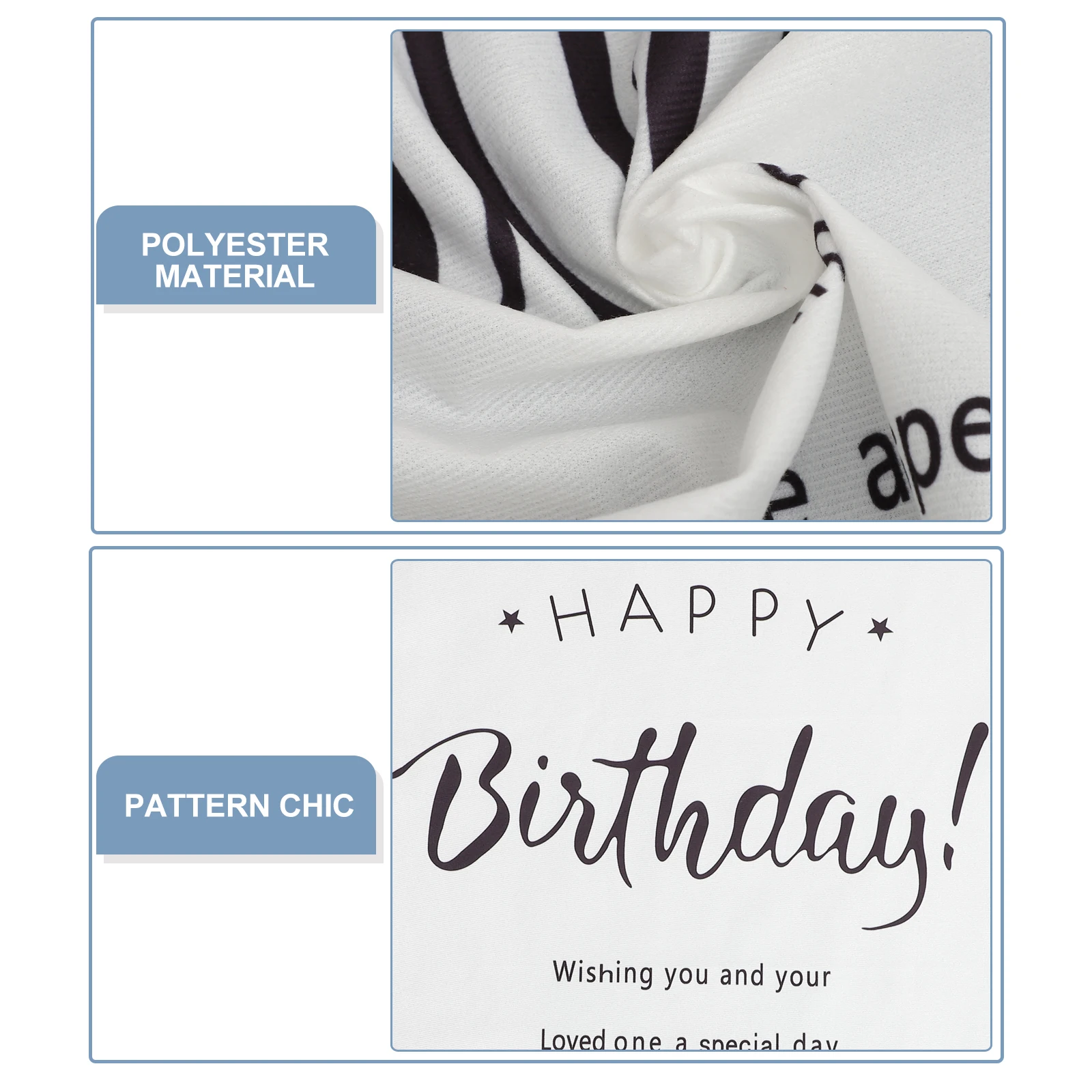 

Birthday Party Background Cloth Girl Decorations Backdrop Photo Happy for Boys Polyester Supplies