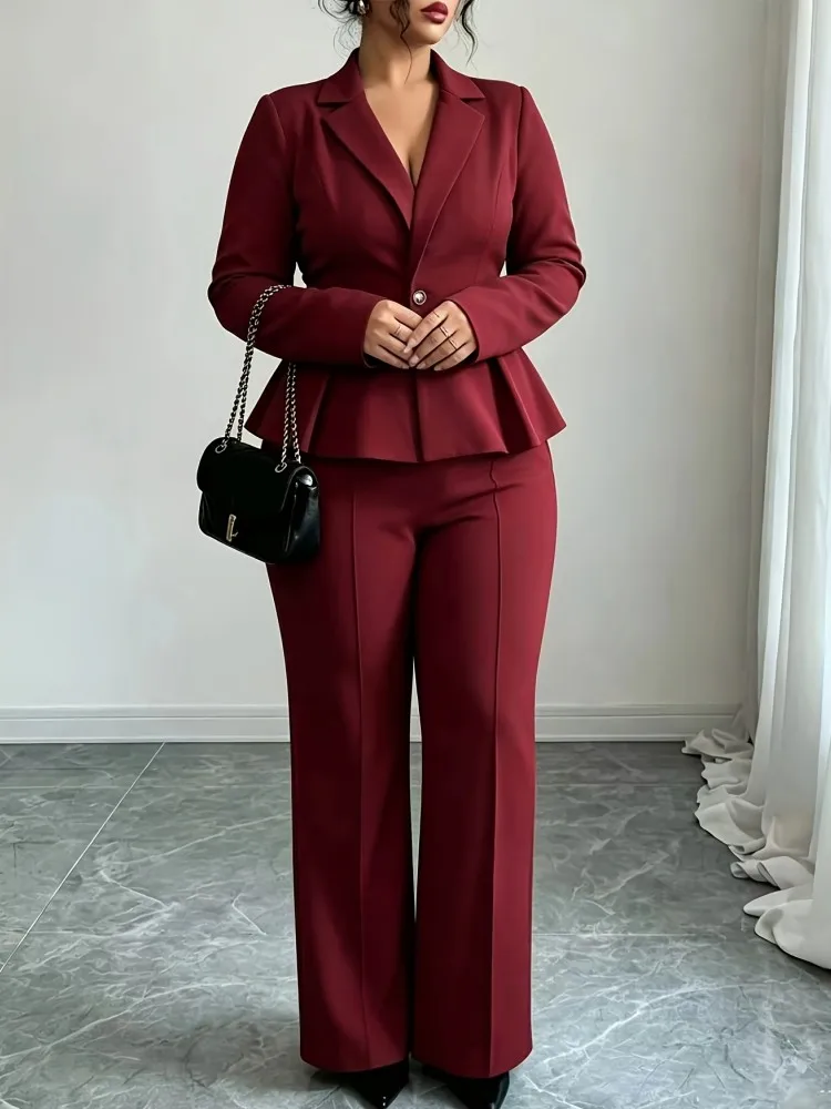 Picture 5: 2 Piece Women Sets New Arrival Plus Size Spring Autumn Matching Sets Long Sleeve Top And Pants Suits Outfits Oversized Clothing