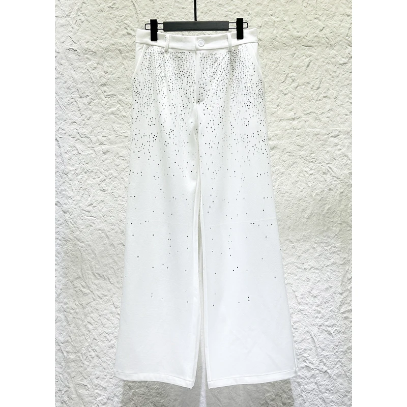 2025 الخريف الرجال حجر الراين تصميم ثلاثي الأبعاد زهرة دعوى مجموعات الرجال الراقية ضوء السترات الفاخرة السراويل قطعتين مجموعات