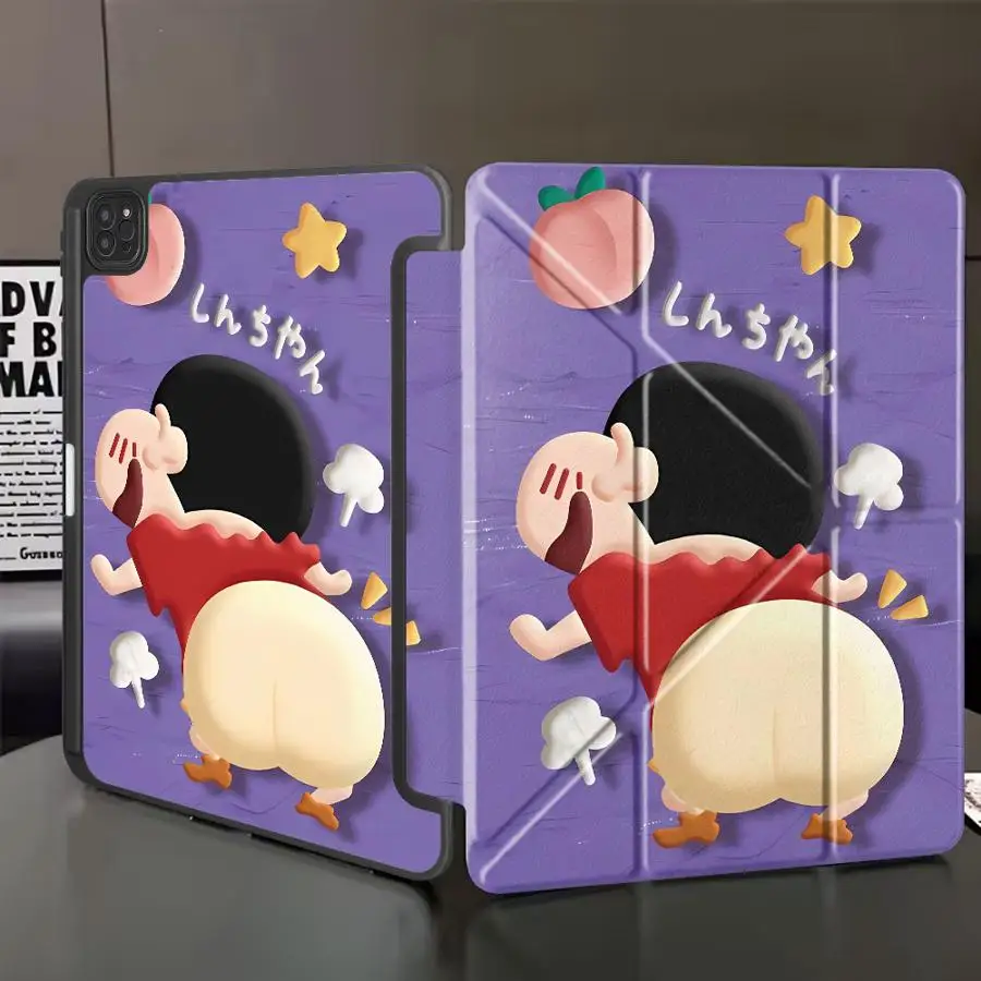 

Забавный чехол для планшета с Карандашом Шин-чаном для iPad Air 4, 5, M3, M2, 1, 2, M4, 11 дюймов, Mini 6, 7, Pro 2025, Pro 11th, 10th, 9th, 8th, 7th, 12.9 дюймов