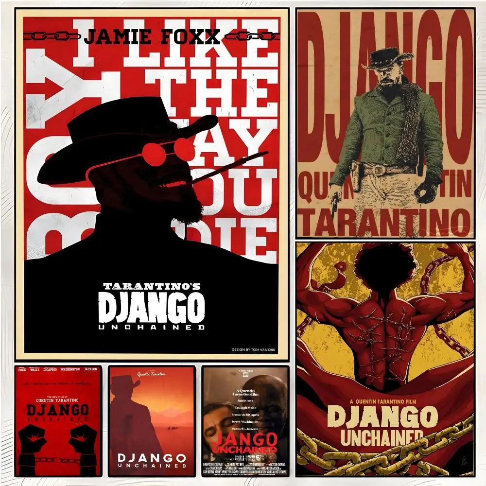 movie western D-Django-Unchained Poster Superior Home Space  Indoor Decorative Art & Home Decor