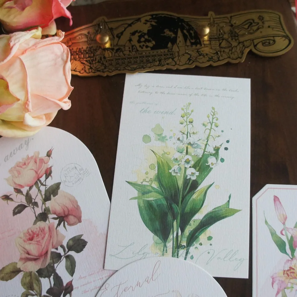 

15pcs Watercolor Flower Painting Design As Post Card Gift Greeting Cards Gift Party Invitation Scrapbooking Use