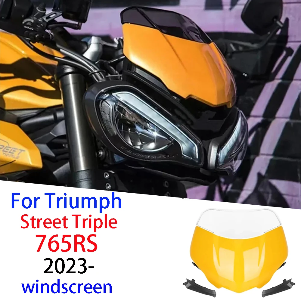 

NEW For Street Triple 765RS 765 RS moto2 2023 Motorcycle Front Windscreen Windshield Visor Wind Screen Shield Spoiler Deflector