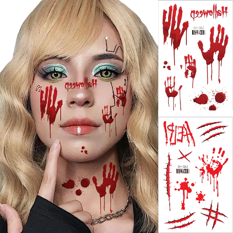 Pack De 30 Tatuajes Temporales De Cicatrices Zombie Para Halloween - Pegatinas De Maquillaje Realista Para Cosplay
