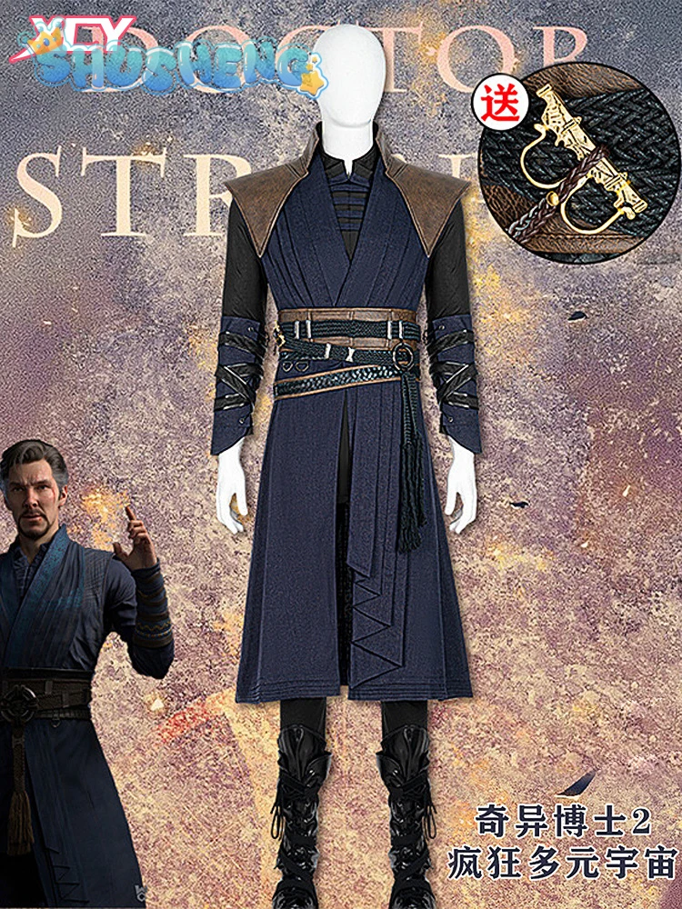 Superhero Doctor Strange Costume Stephen Strange Cosplay Shoes Prop Suit Outfits Carnival Party Custom Men High quality Uniform