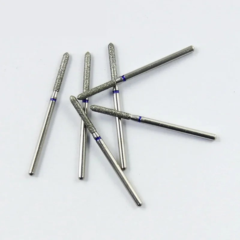 5pcs/Box Dental Diamond Drill Bit Bur for Dentistry Lab Tools HP Electroplated for Grind Zirconia Sharp