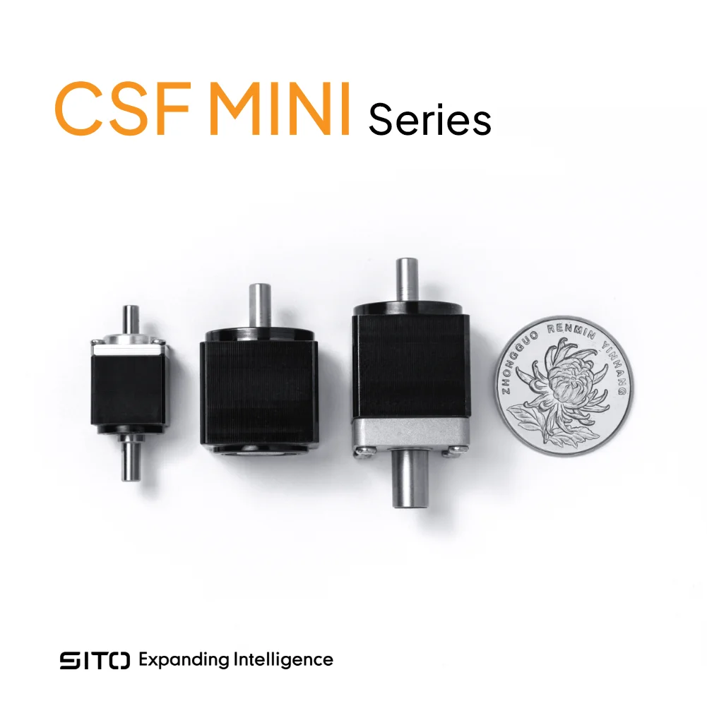 Sito CSF08 Mini Step-down Gearbox Compact Servo Motor Speed Reducer 28mm 50/100:1 Gearboc Harmonic Drive for Robot Finger