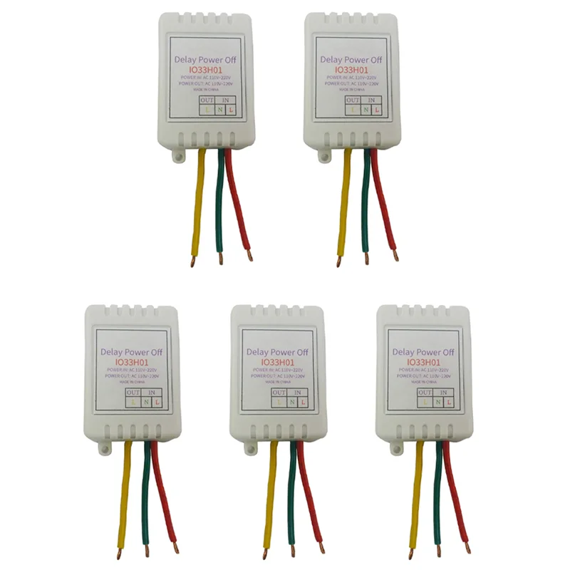 A99E-5X 1-480Min Timer Adjustable Disconnect Delay Controller AC110V 220V Power-On Delay OFF Relay Switch 7A Voltage Output B