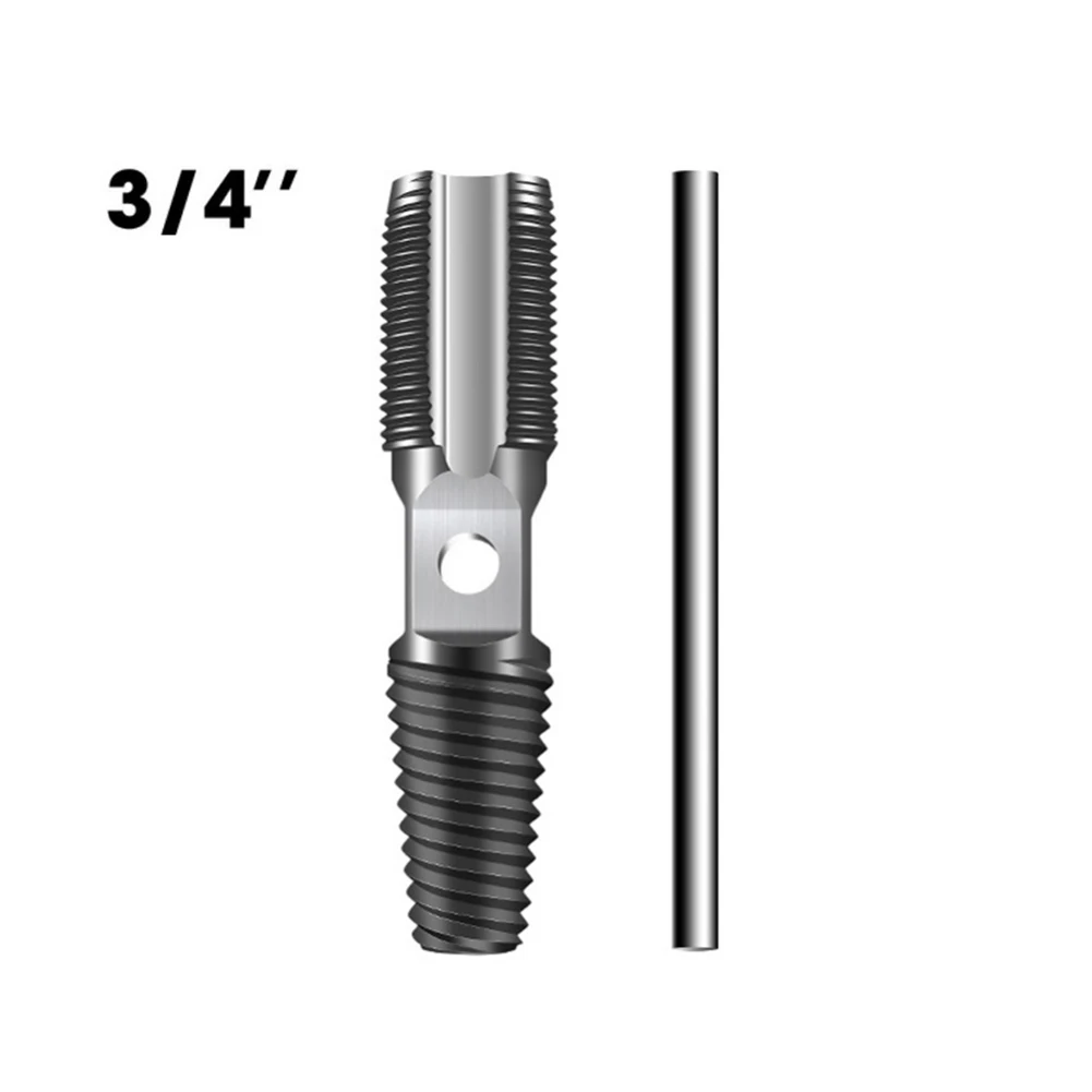 Power Tools Screw Extractor Set Home Black 2 In 1 Carbon Steel Faucet Water Pipe Screw Extractor Triangle Valve