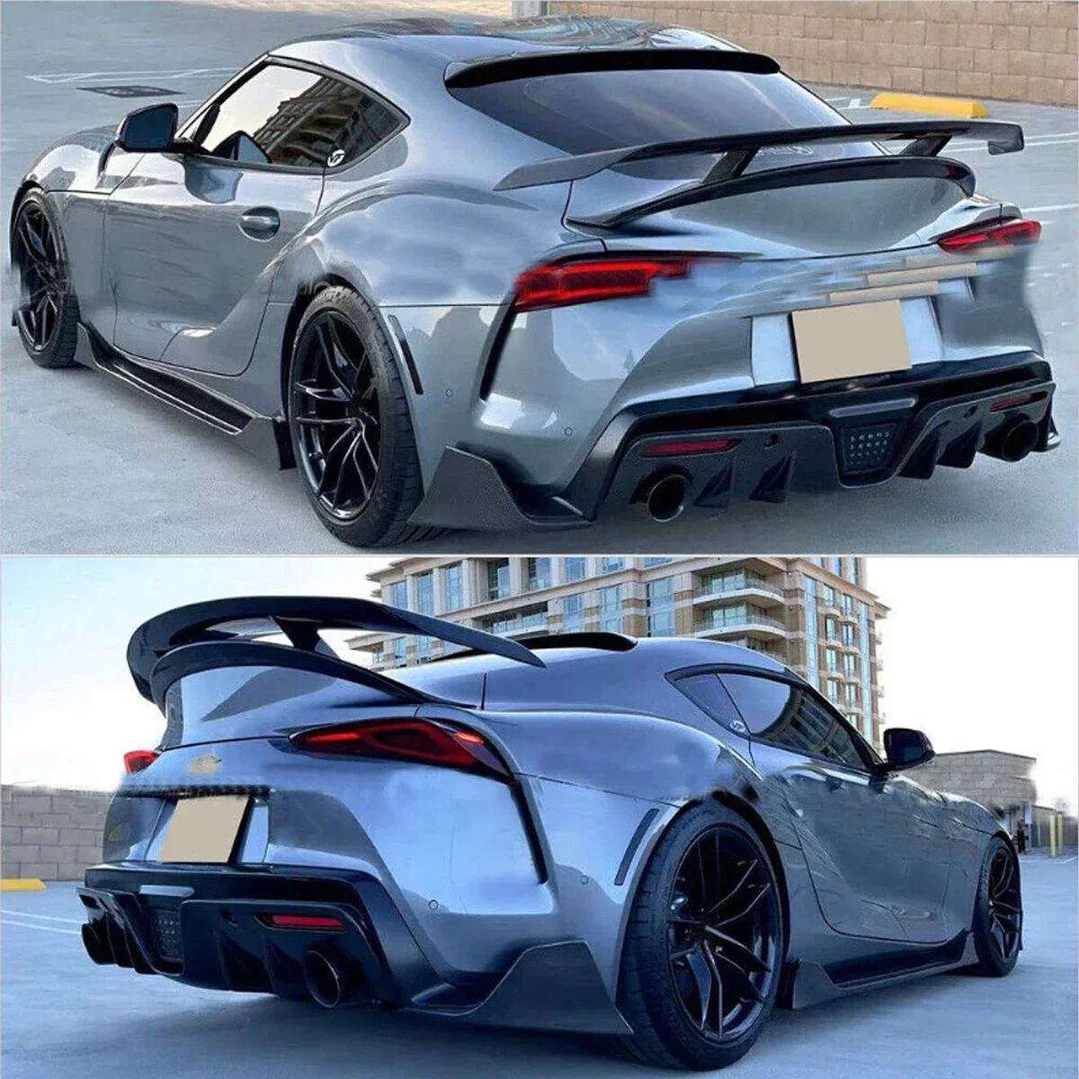 For Supra A90 AG Style Carbon Look Rear Bumper Side Corner Aprons Spats  2020-2023