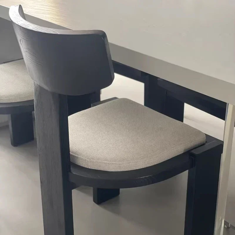 Mid Century Modern Solid Wood Dining Chair Luxury Designer Hotel Restaurant Dining Chair Ergonomic Home Furniture Sillas FYDC view 4