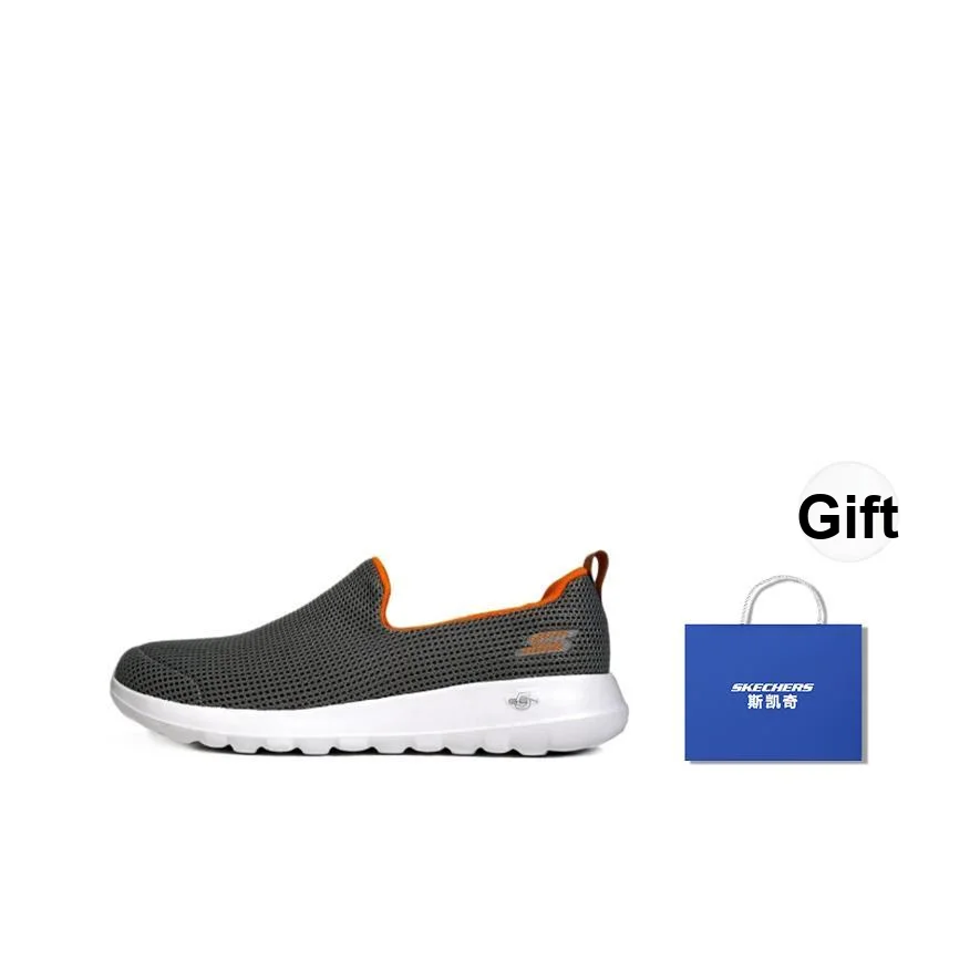 Skechers GO WALK Max Breathable Lightweight Low top Casual Shoes Men's Orange Gray 54638-GYOR - view 5