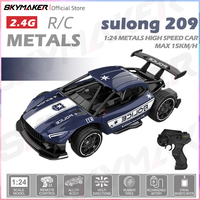 Sulong Metal RC Car Metal High Speed Remote Control Mini Scale Model 1/24 2.4G Vehicle Electric Metal RC Car Toys for Boys Gift