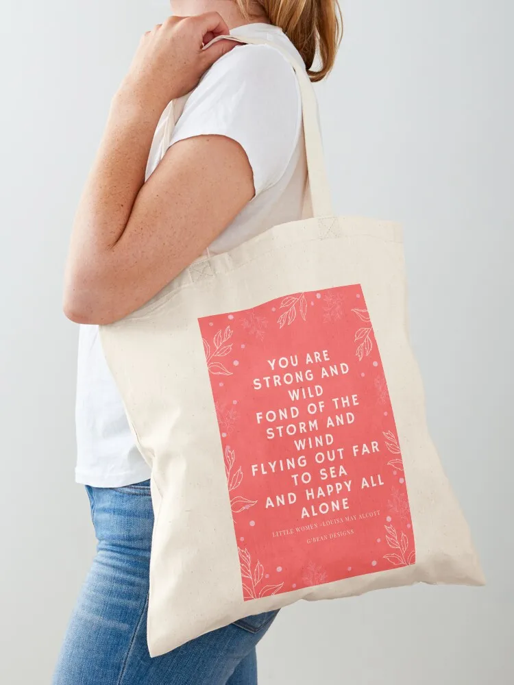 

Little Women Quote Tote Bag Women's shopper bag hand bag shopping bags foldable eco pack
