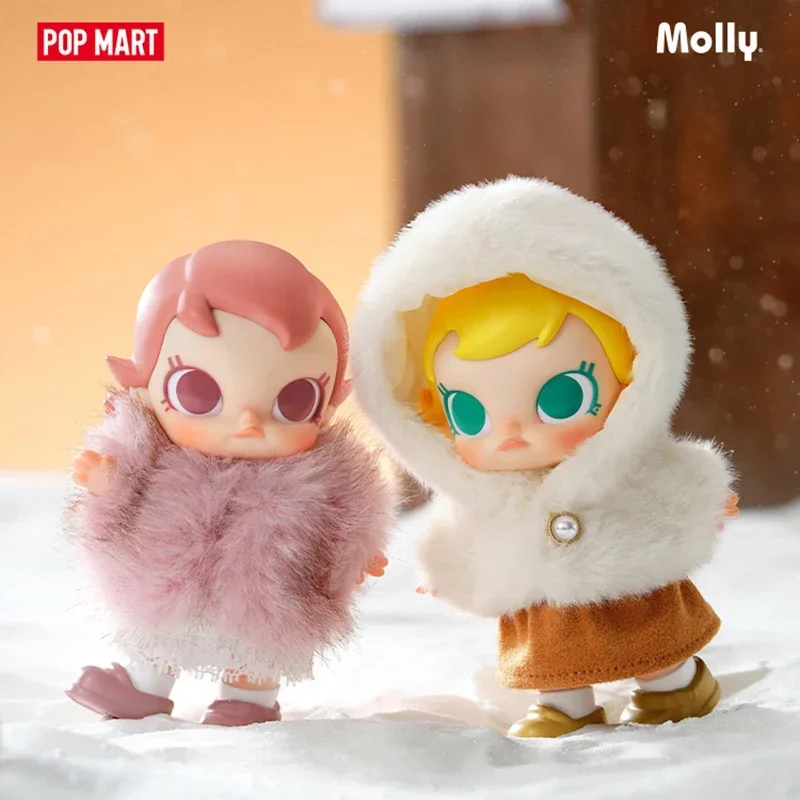 

POP MART Baby Molly Winter Fit Check Series Blind Box Mystery Box Toys Kawaii Ornaments Figurines Home Decor Desktop Model Dolls