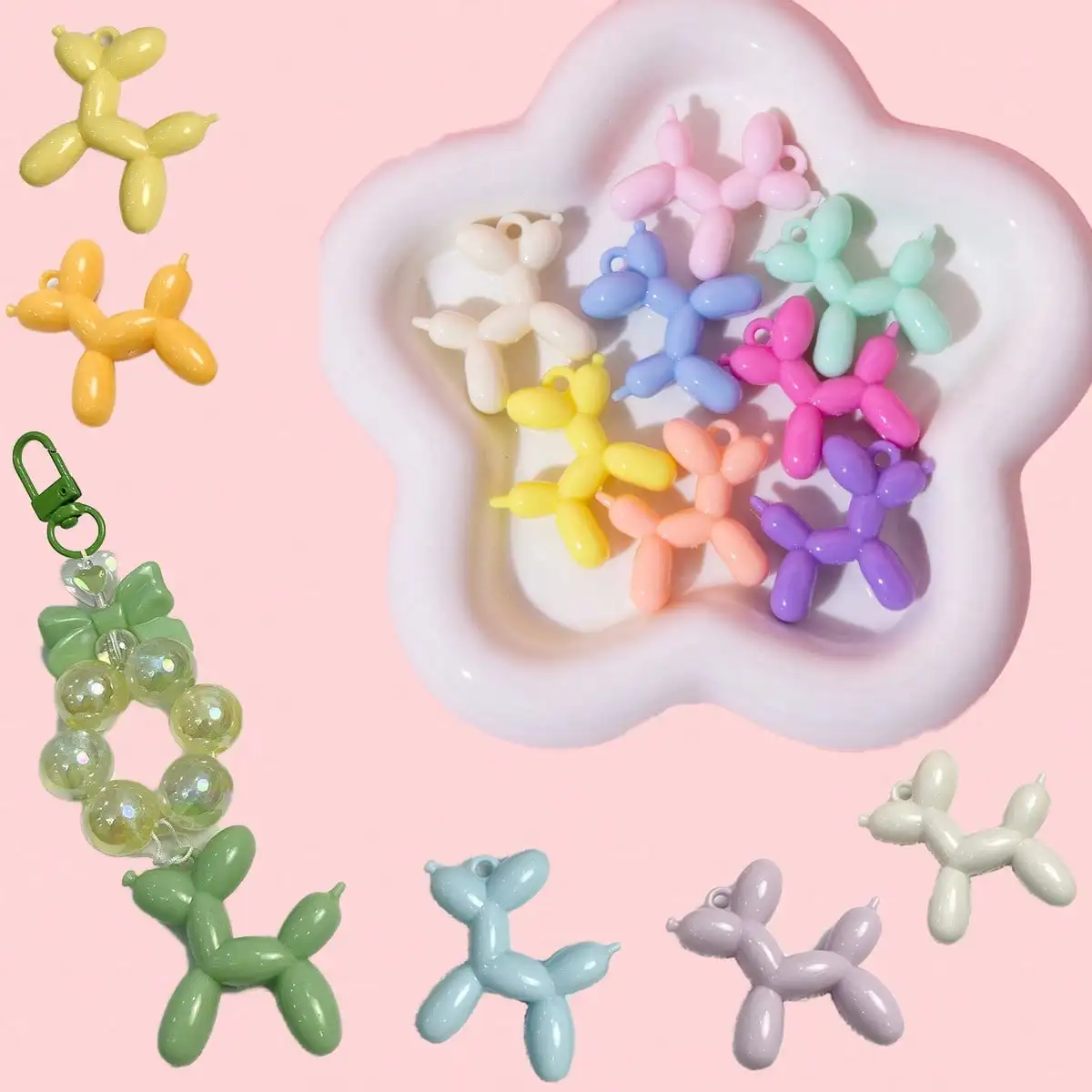 

5/10/20 шт. красочные мини-подвески в смешанном стиле с мультяшными щенками-для дизайна ногтей своими руками, скрапбукинга, свадебных серег и ювелирных изделий