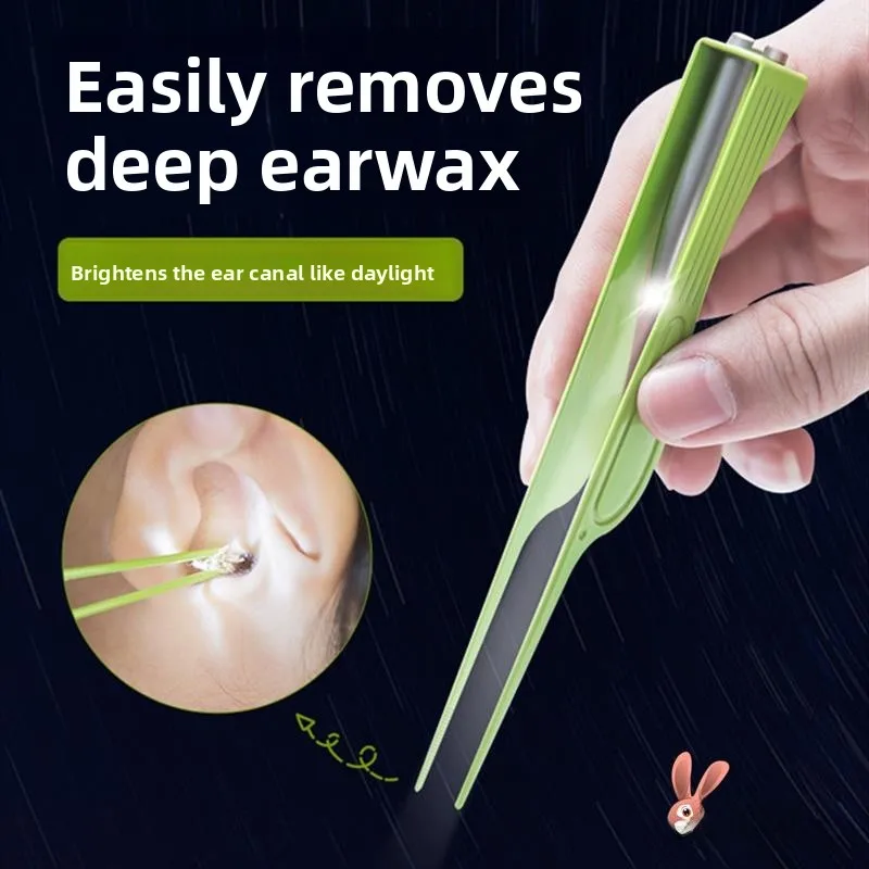 

Инструмент для удаления ушной серы из нержавеющей стали с подсветкой, пинцет для чистки ушей, детский пинцет для удаления ушной серы, для домашнего использования и личной гигиены