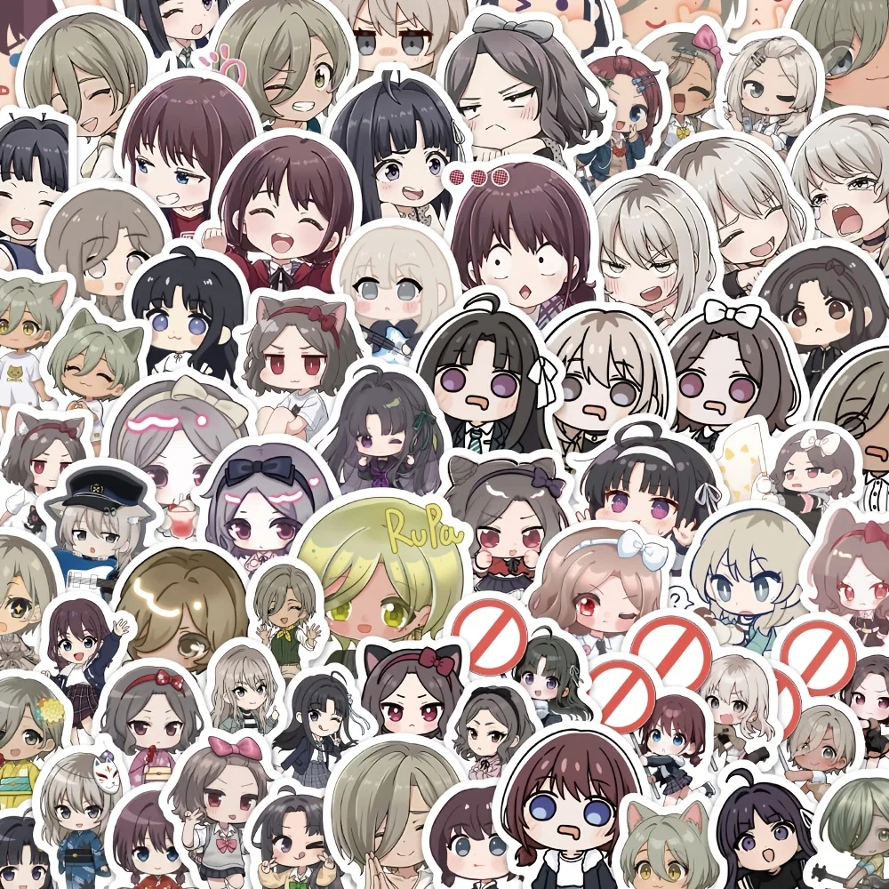 100 pieces of crying girl band stickers, creative and unique girl portrait pictures