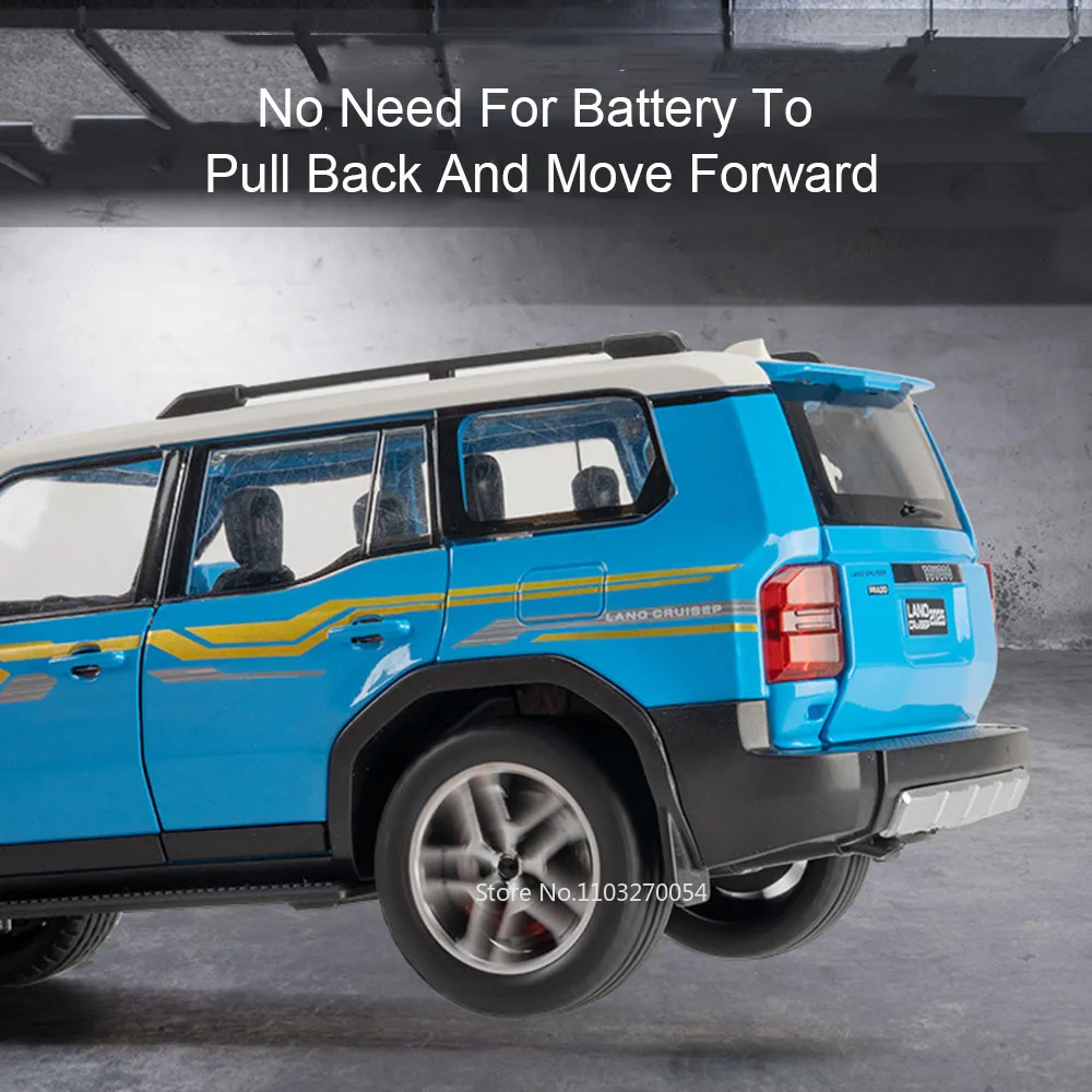 1:24 Prado LC250 LC80 Legierung Modell Spielzeug Druckguss Metall Miniatur Auto Türen Geöffnet Sound Licht Zurückziehen Fahrzeug Jungen Geburtstag Geschenke