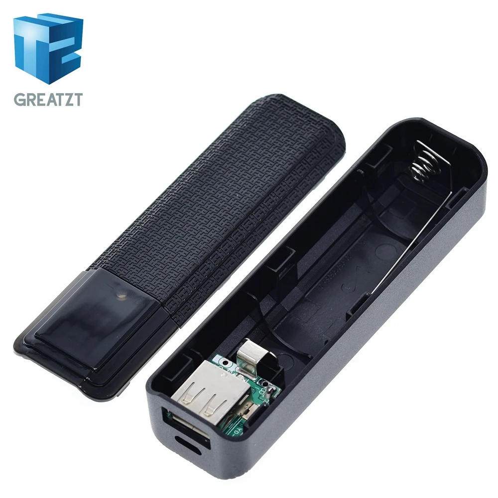 GREATZT New 1 x 18650 Portable Mobile USB Power Bank Charger Pack Box Battery Case For DIY