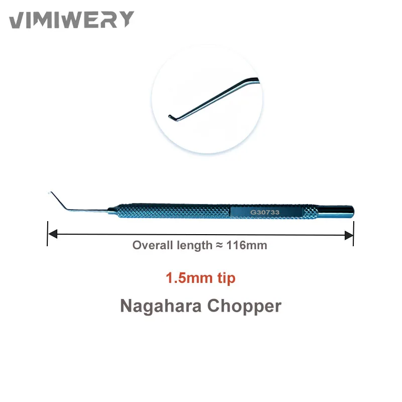 VIMIWERY Nagahara Chopper Nucleus Divider With 1.75mm Tip Titanium Ophthalmic Surgical Instrument