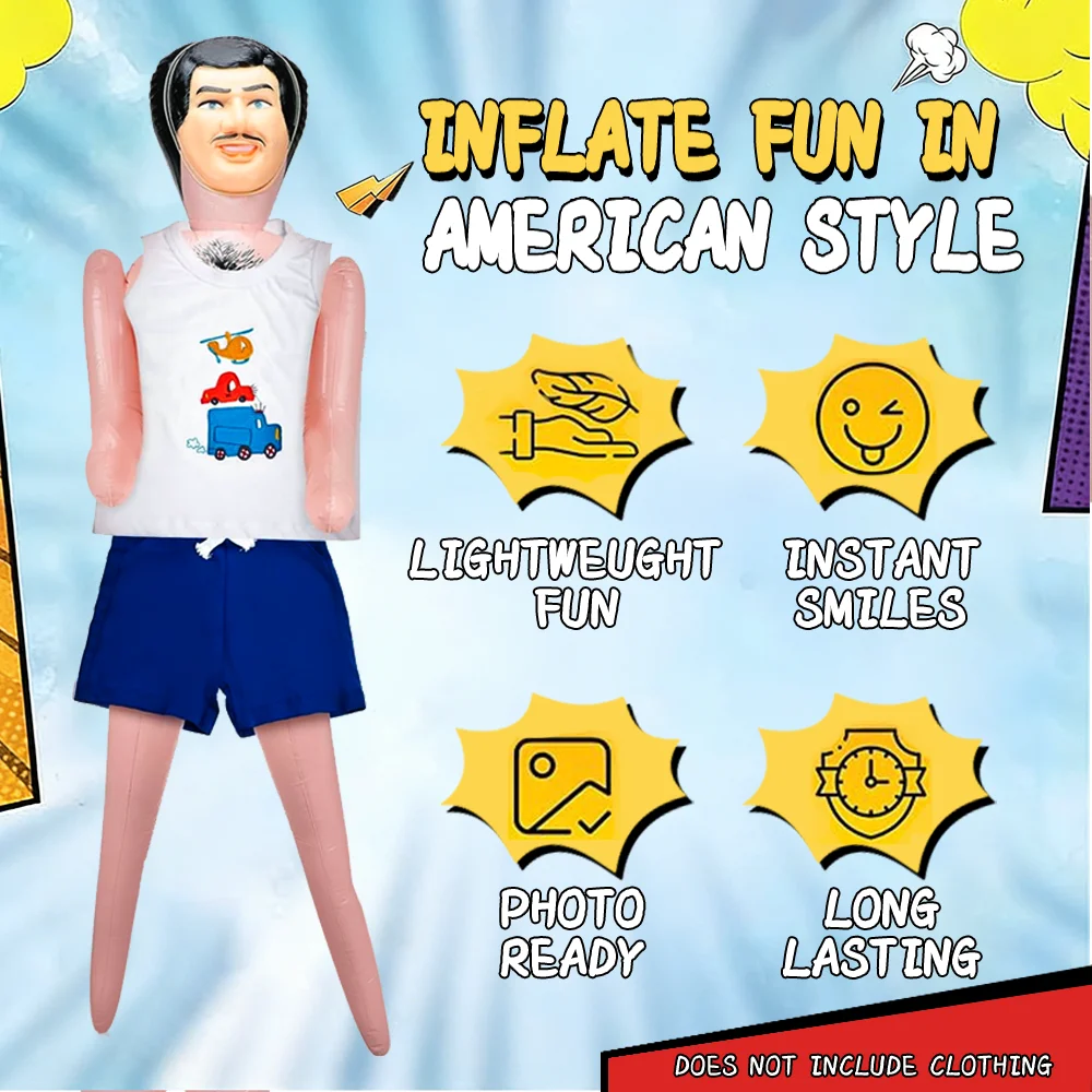 150cm Inflatable Doll Large Inflatable Model Party Gift Toy Decoration Silicone Photo Mannequin Stand Blow Up Male Doll
