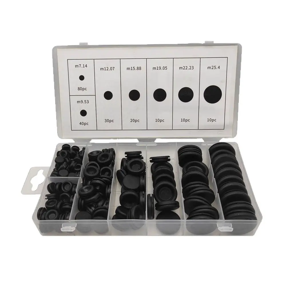 Rubber Grommet Assortment Kit Electric Wire Protection Sealing Rings For Auto Home Repair Maintenance Cable Organizer