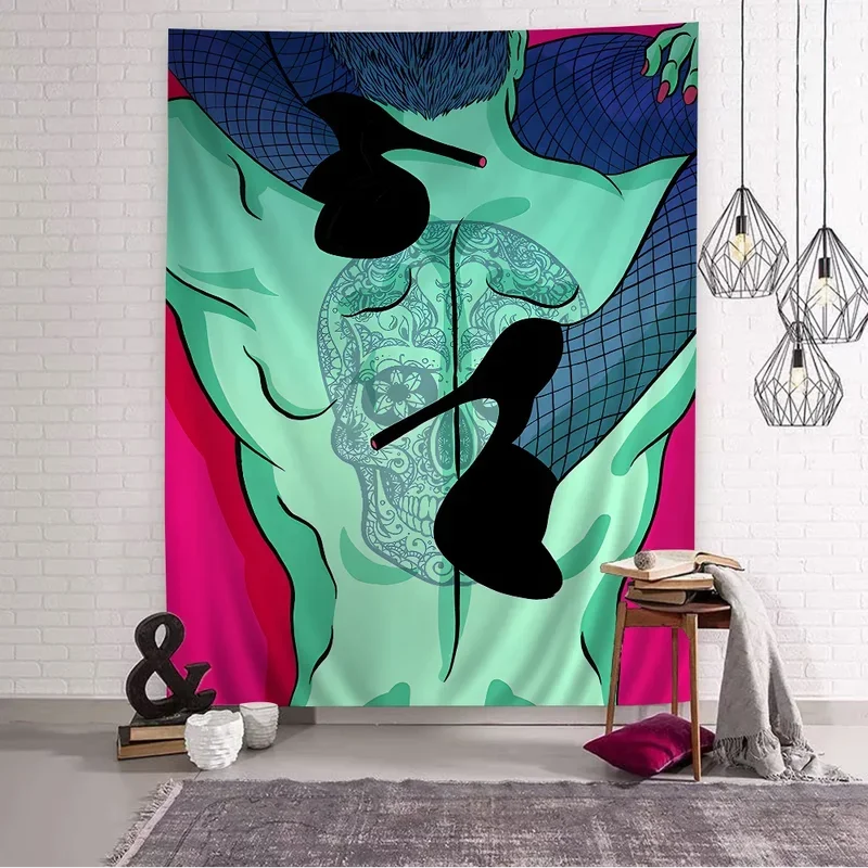 

SUAbstract Nude sexy Woman Men Tapestry Art Printing Japanese Wall Tapestry Anime Wall Hanging Home Decor@6&m #