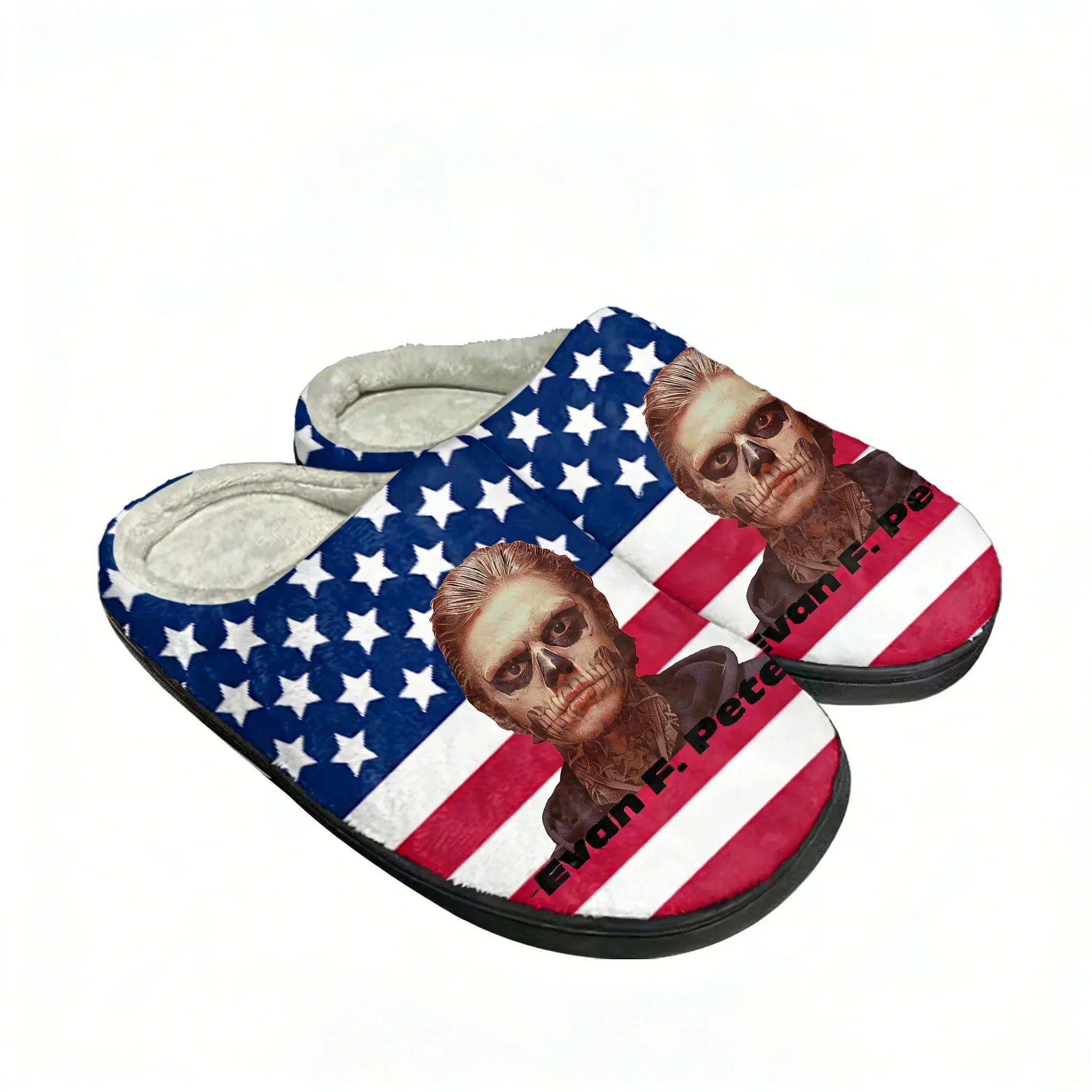 

Evan Peters Actor Home Cotton Custom Slippers Mens Womens Plush Bedroom Casual Keep Warm Shoes Thermal Slipper
