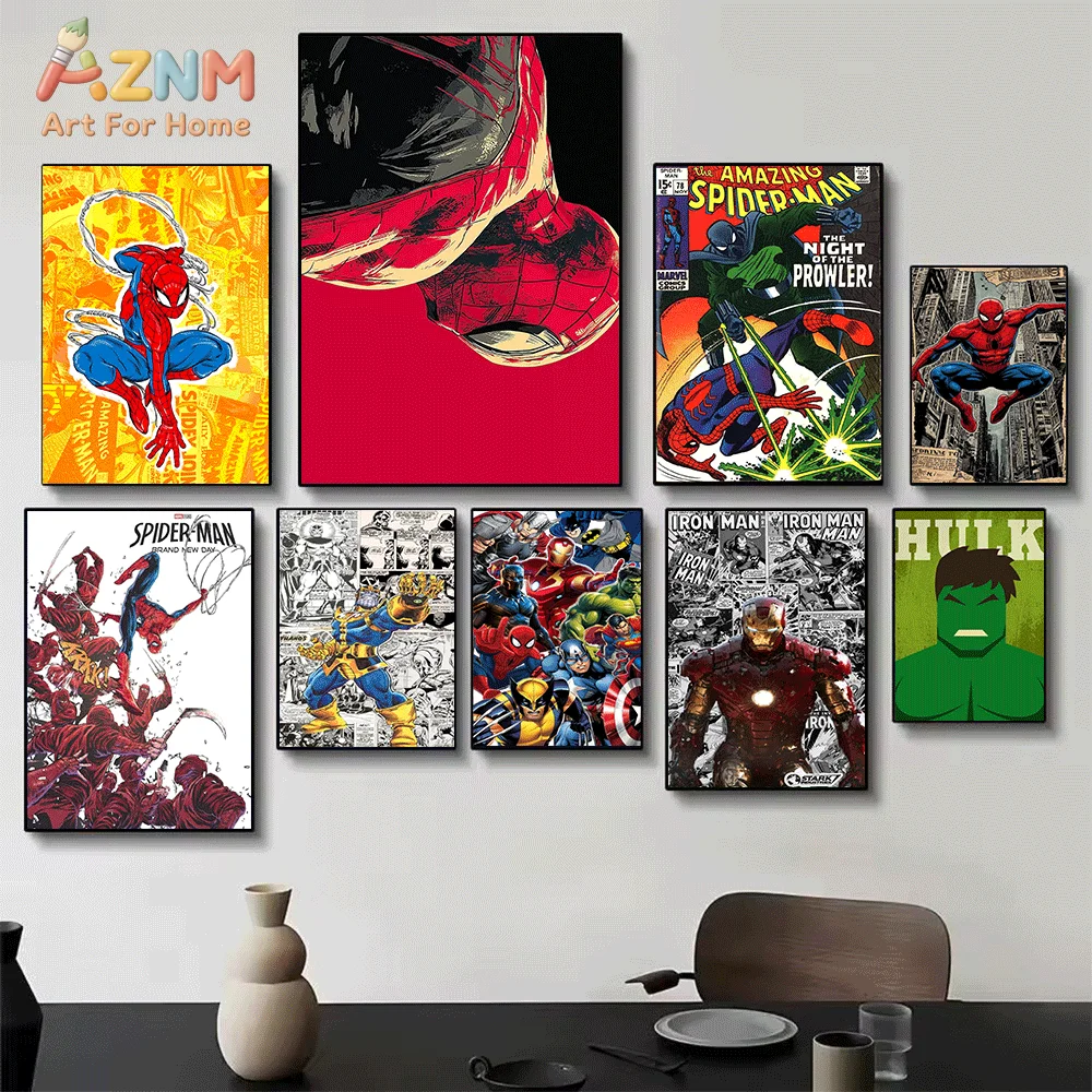 AZNM Spiderman Crouch Web-Shoo – Watercolor Poster Print Bewertung und Preis